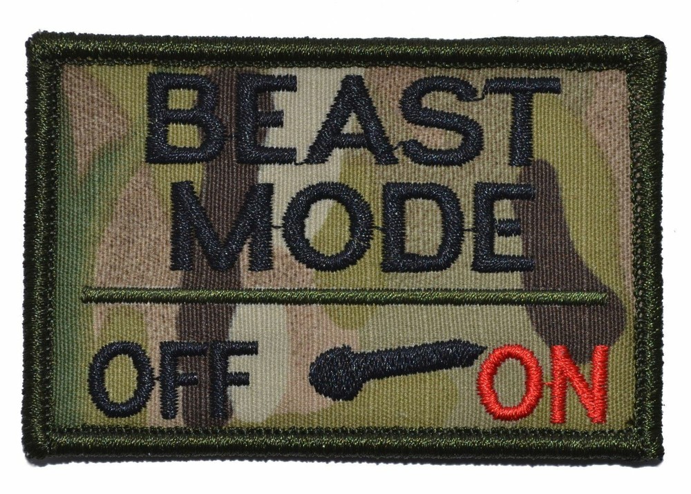 BEAST MODE Activated - 2x3 Hook Fastener Patch
