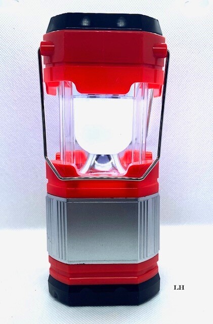 SOLAR RECHARGEABLE CAMPING LANTERN LED, ( Red )