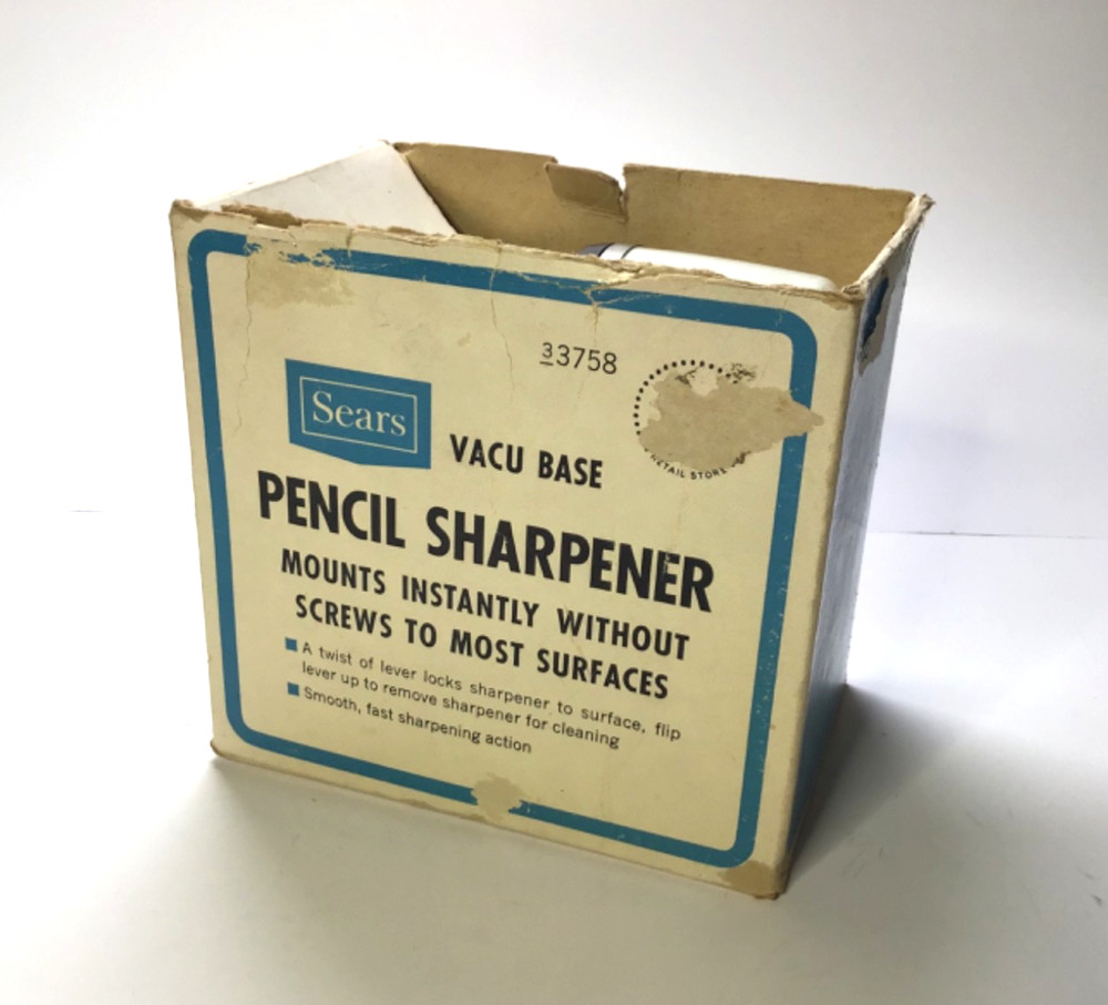 SEARS #33758 VACU BASE PENCIL SHARPENER - VTG SEARS PENCIL SHARPENER