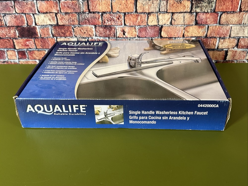 Aqualife Single Handle Washerless Kitchen Faucet Chrome 0442000CA