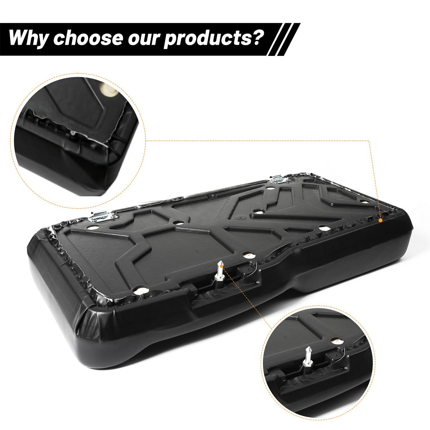 Pair Driver +Passenger Seat Bottom for Polaris Ranger 900, 570, 1000,CREW