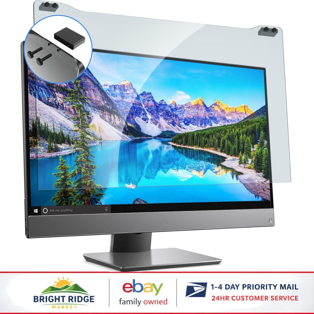 UV Blocking Computer Screen Protector for 28 Inch Monitors, Eye Strain Relief