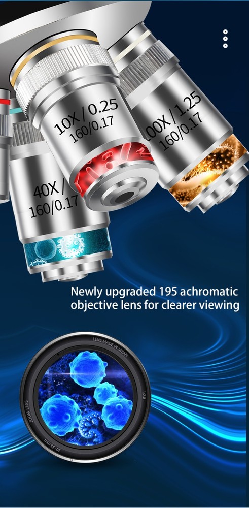 40 X -5000 X Trinocular LED Lab Compound Microscope with Double Layerwith electr