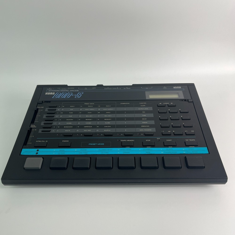 KORG DDD-5 Drum Machine Rhythm Machine Dynamic Digital Drums - Tested & Working