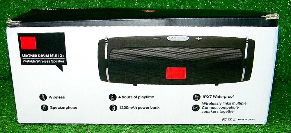 Leather Drum Mini 2+ Portable Wireless Speaker Red New