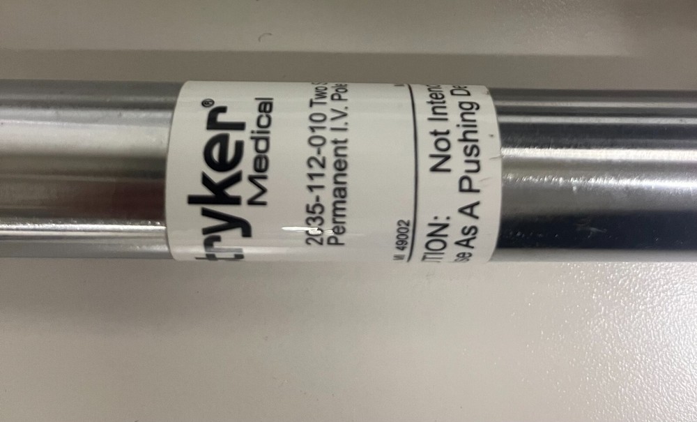 Stryker 2-Stage Permanent IV Pole, Foldable IV Pole