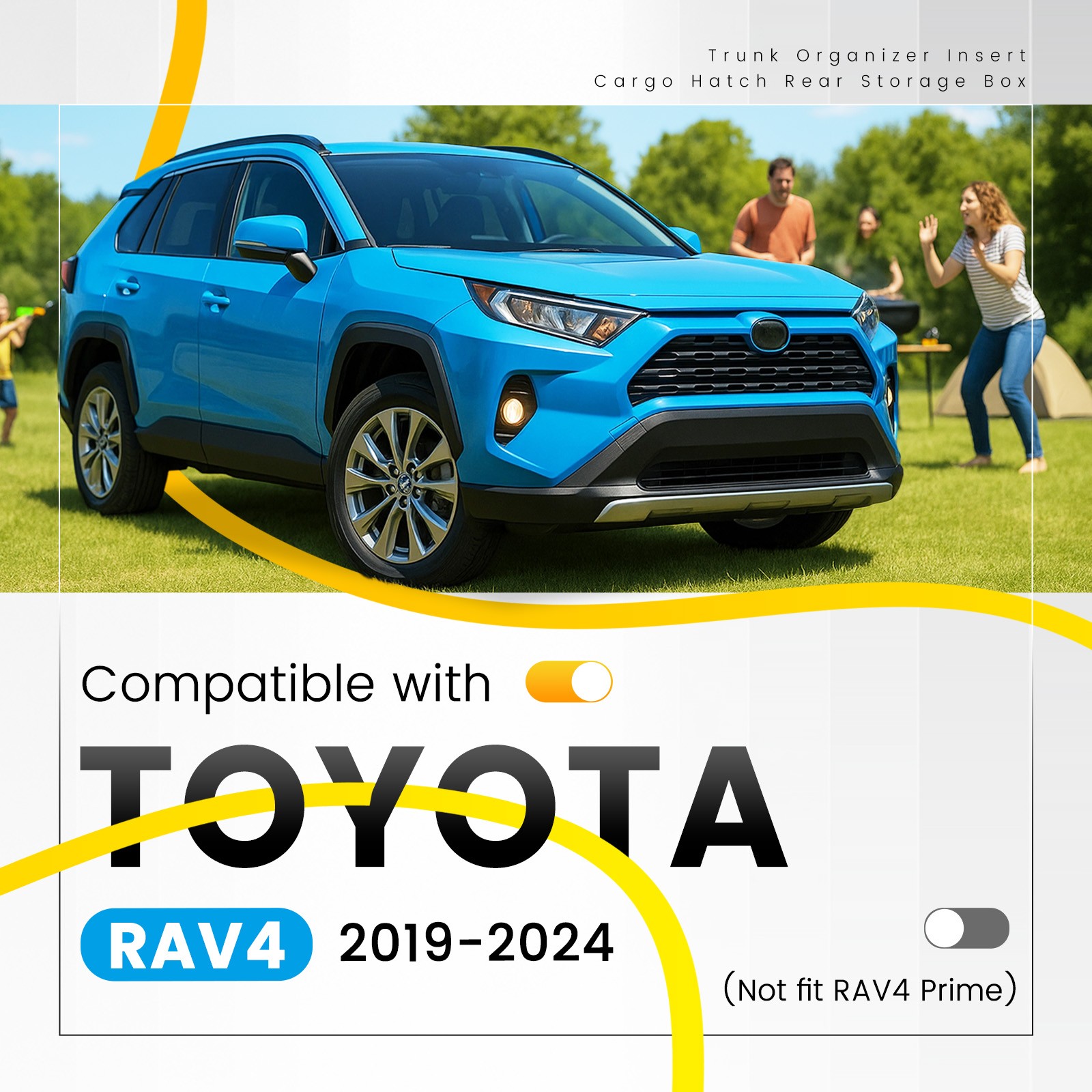 Rear Hatch Trunk Hidden Floor Storage Extra Space Box For Toyota RAV4 2019-2024