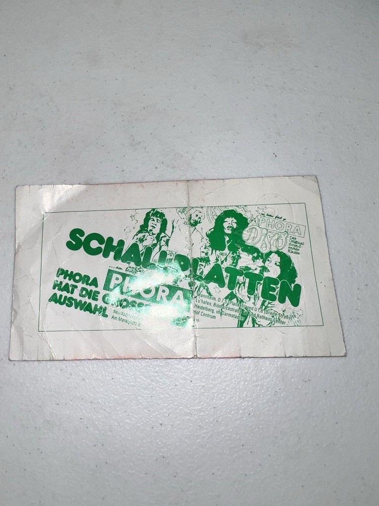 1982 Neil Young Live Rust Germany Concert Ticket Stub Never Sleeps October