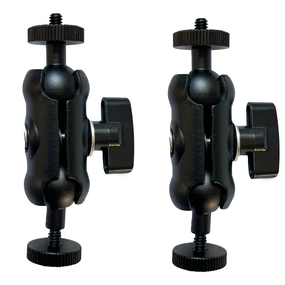 2-Pack Multi-Angle Magic Arm Mount-360° Swivel Clamp for Camera, Mic&LED Lights