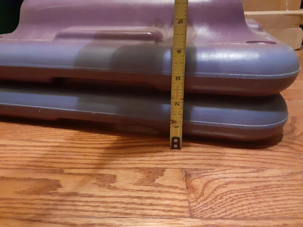 TWO RISERS For THE STEP Aerobics 16"x16" Stepper Exercise PURPLE