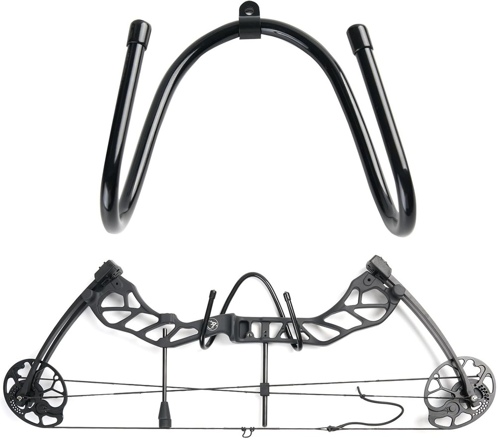 Multi-Purpose Adjustable Bow Hanger Wall Rack - Protects & Displays Bows