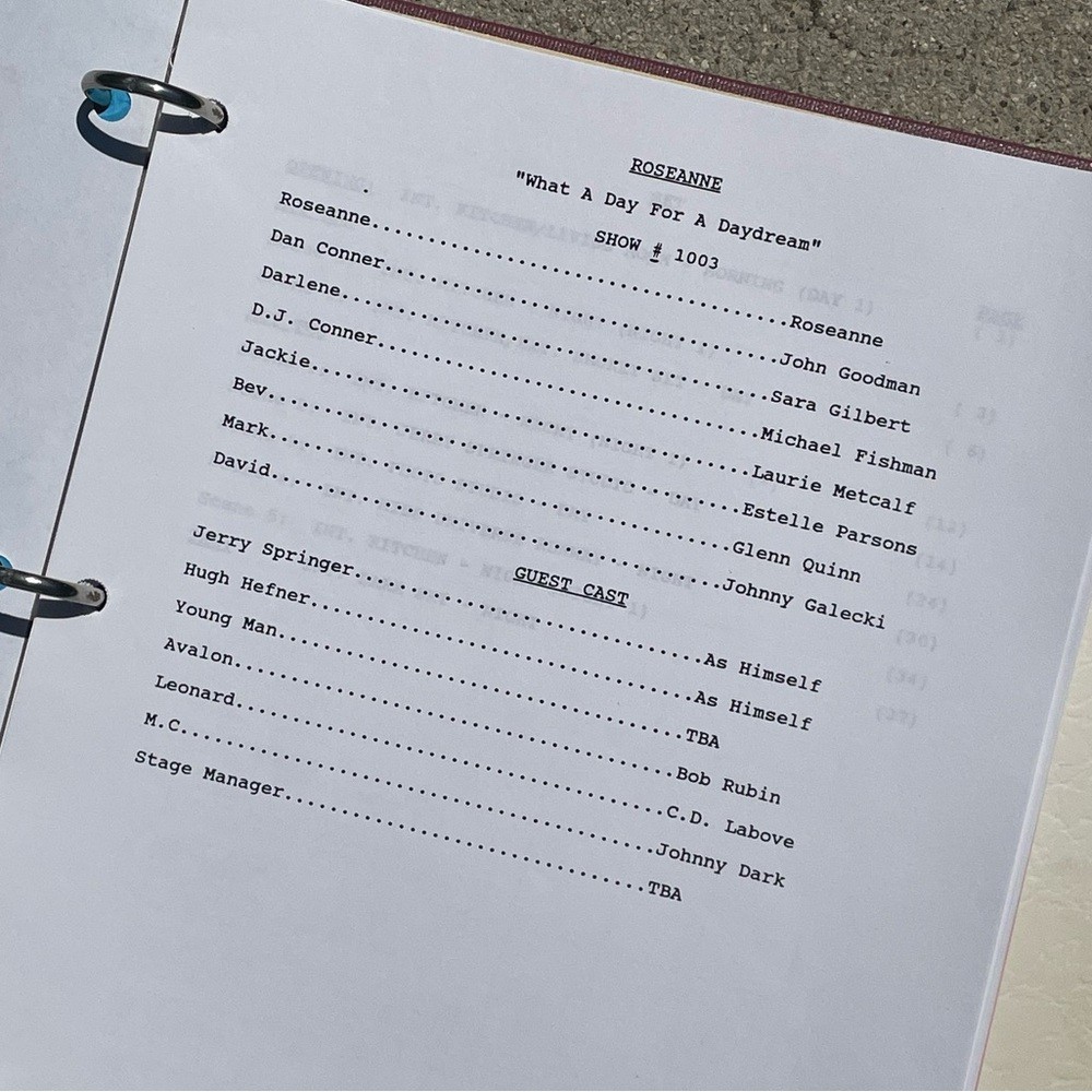 Roseanne 200th Casting Director Binder Production Used Mimeo Script + Revisions