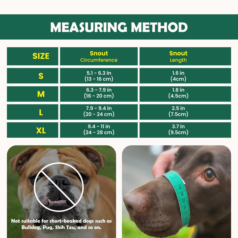 Soft Dog Muzzle for Medium Dogs | Prevent Biting, Barking, Chewing, Panting