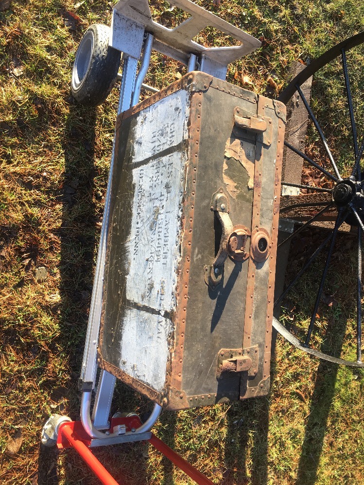 Lambert VTG Military World War II 2 Foot Locker Trunk Army Oakland CA Genesee PA