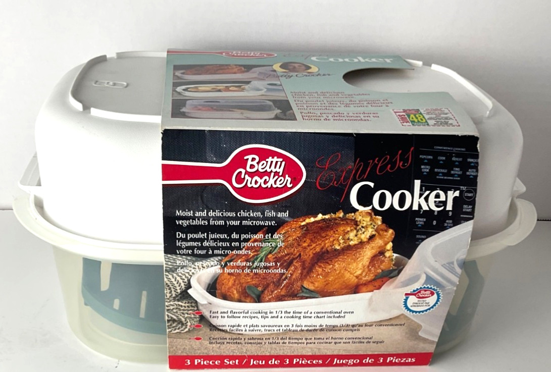 Betty Crocker Express Cooker 3 Piece Set Vintage 1995 Brand New