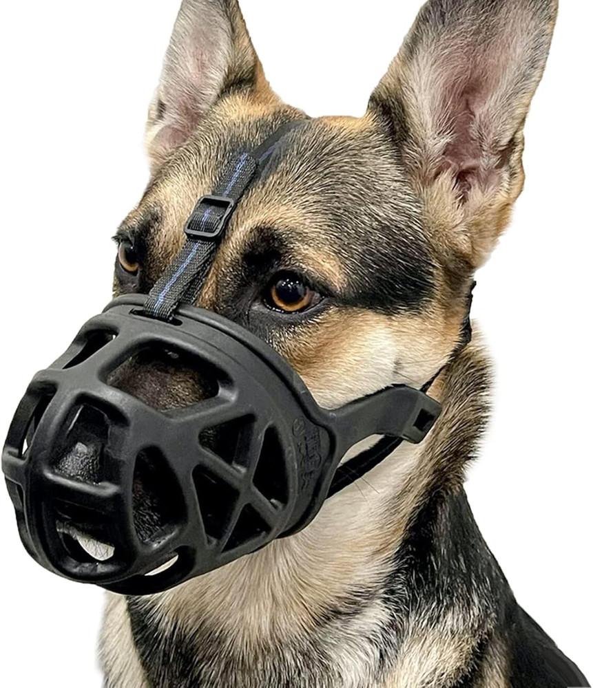 Dog Muzzle, Basket Muzzle for Biting, Chewing and Scavenging, Humane Cage Mouth