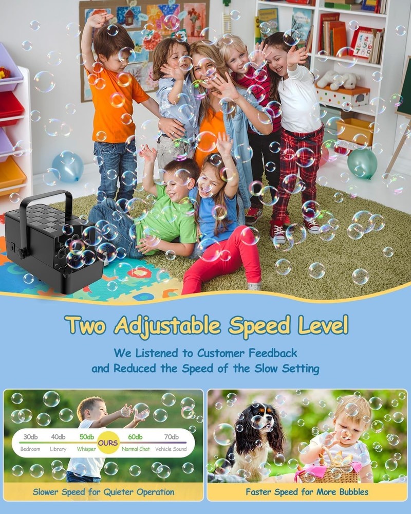 Upgraded Bubble Machine, Make Big/Medium/Small Bubbles, 2000+ - over 10000+ P...