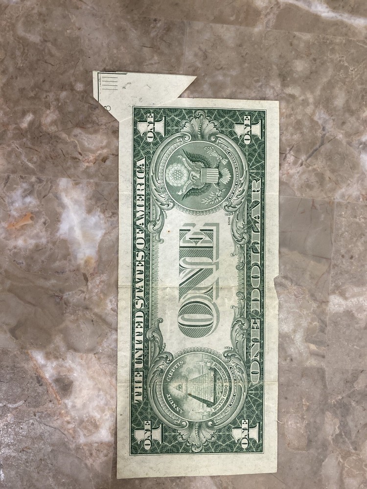 1935E Fold Over Error $1 Silver Certificate Error