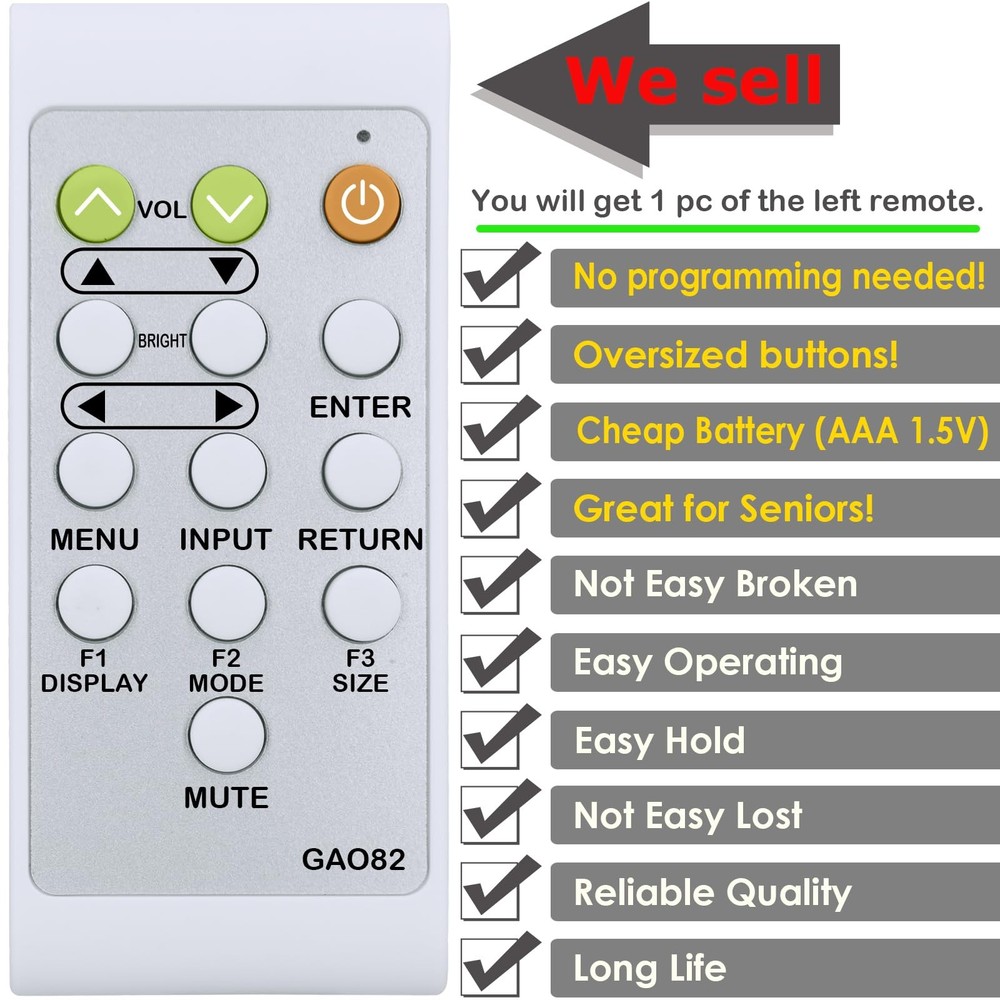 Replacement Remote Control for Sharp Display LCD Monitor Same with remote