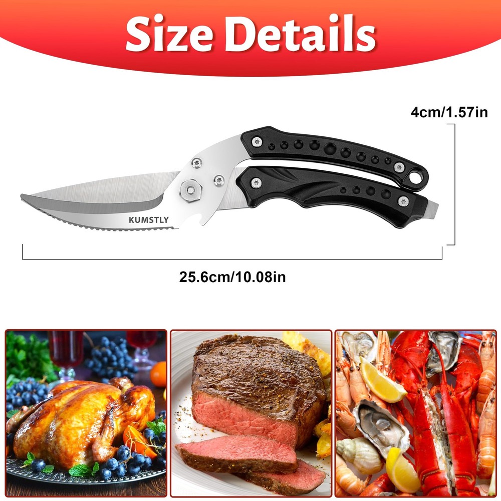 Kitchen Scissors All Purpose Kitchen Shears Heavy Duty for Cutting Chicken, T...