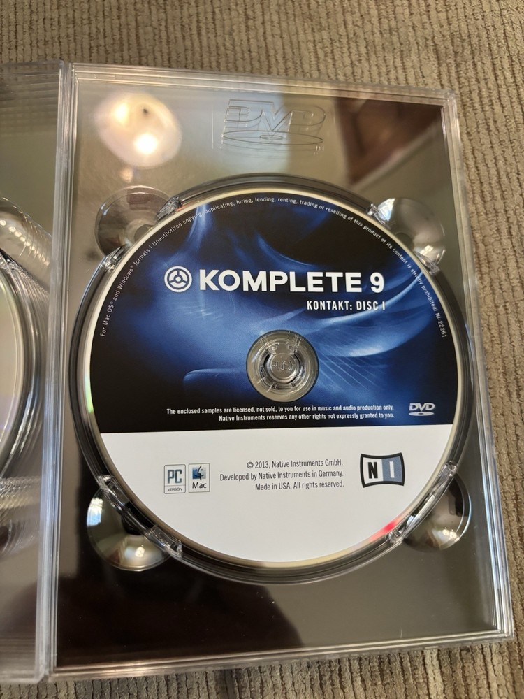 Komplete 9 Native Instruments & Effects Collection 12 Discs No Serial Number