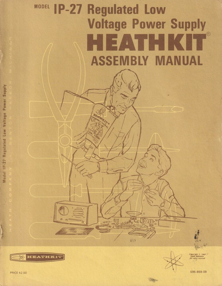 GENUINE ORIGINAL HEATHKIT MICODER MODEL HD-1982 MICROPHONE MANUAL