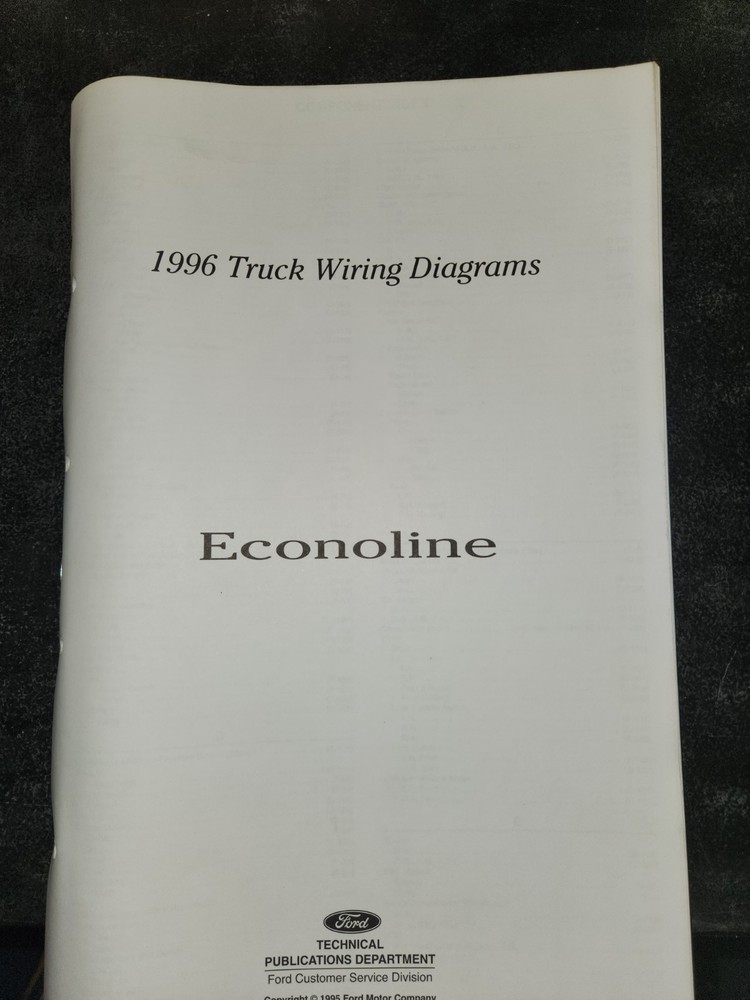 1996 Ford Econoline Wiring Diagrams