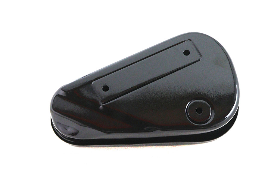 Black Left Side Oval Tool Box fits Harley Davidson