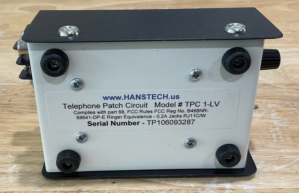 Hanstech ~ Telephone Patch Circuit ~ Model # TPC 1-LV