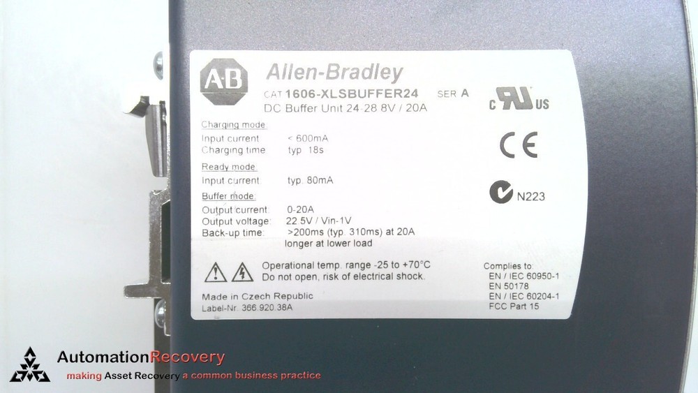 ALLEN BRADLEY 1606-XLSBUFFER24 SERIES A BUFFER POWER MODULE 1606-XLSBUFF #315280