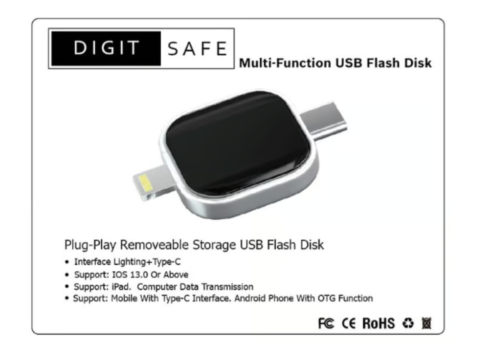 New Gold Digit Safe OTG Plug-Play Multi-Function USB Flash Disk 64GB