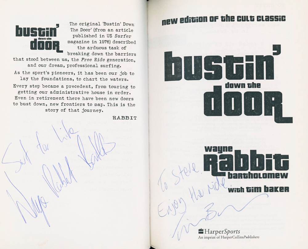 Rabbit Bartholomew-Bustin Down the Door with Tim Baker-2002-signed