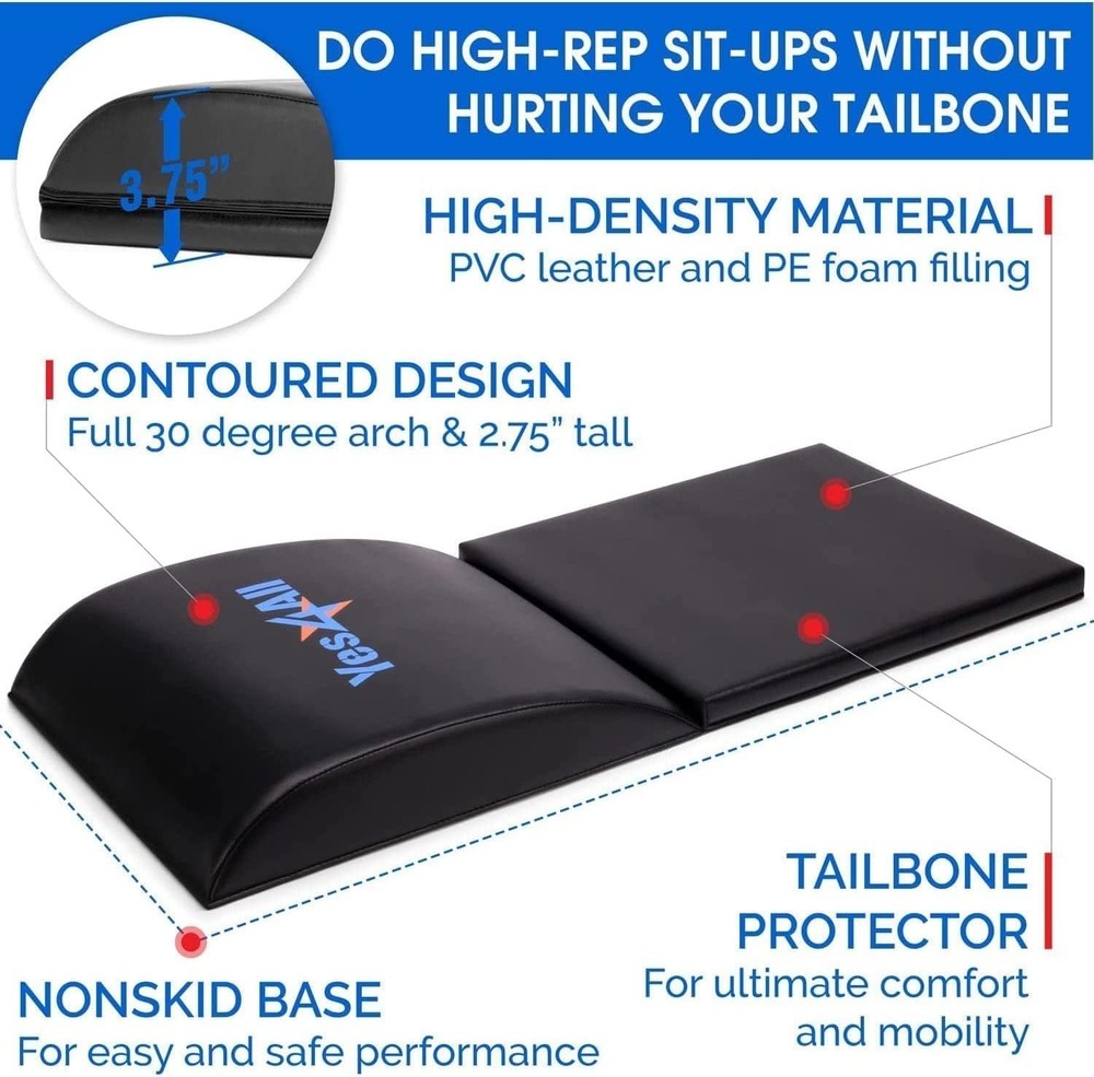 High-Density Ab Exercise Mat for Comfortable Core Training & Tailbone Support