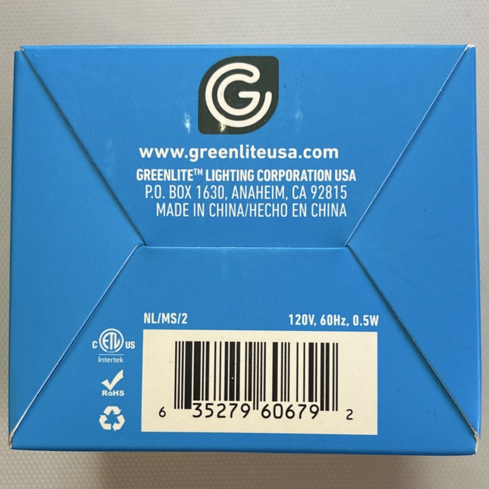 4-Pack Greenlite LED Motion Sensor Night Light Plug-In Auto - NEW