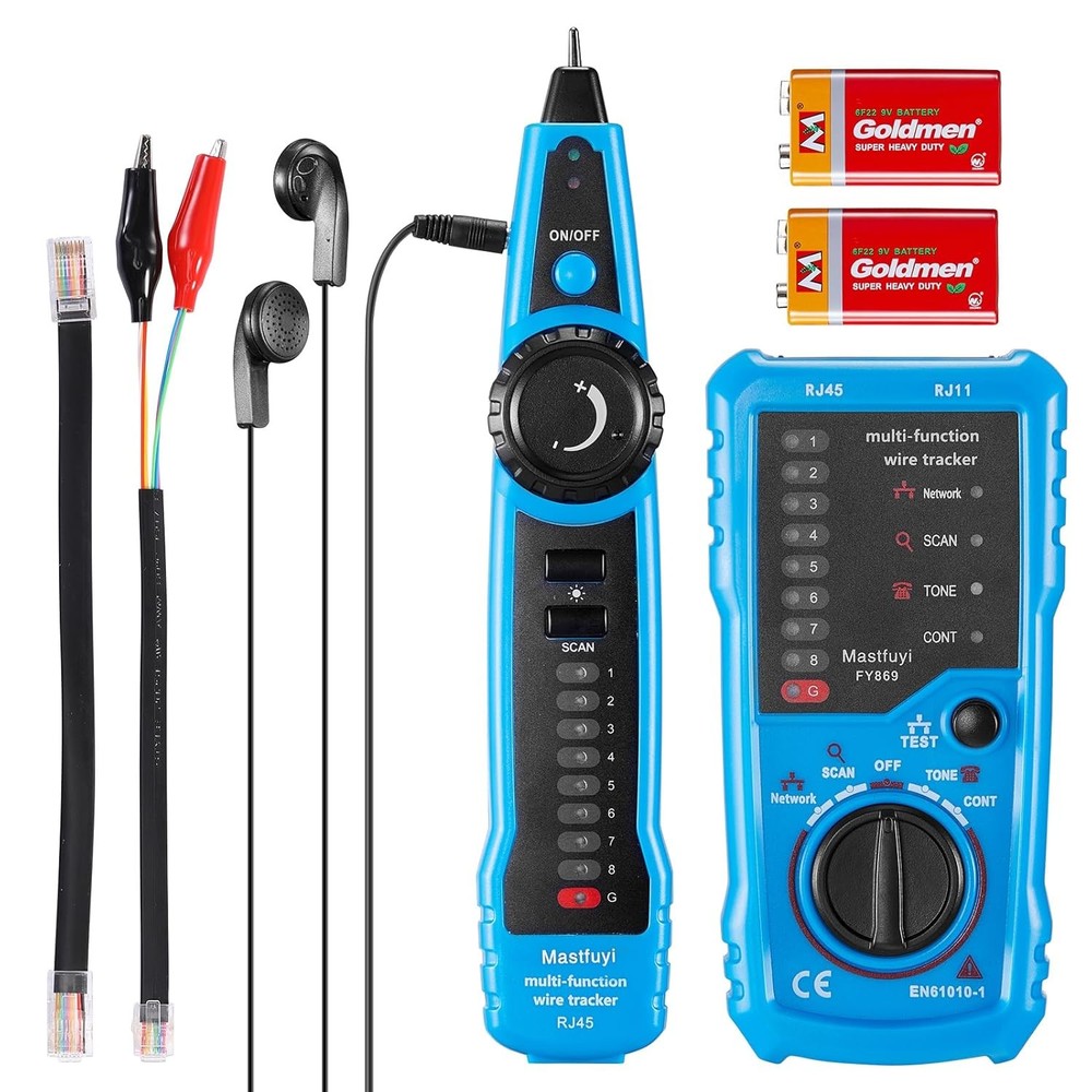 Network Cable Tester, Line Finder with Probe Tone, Wire Tracker Blue