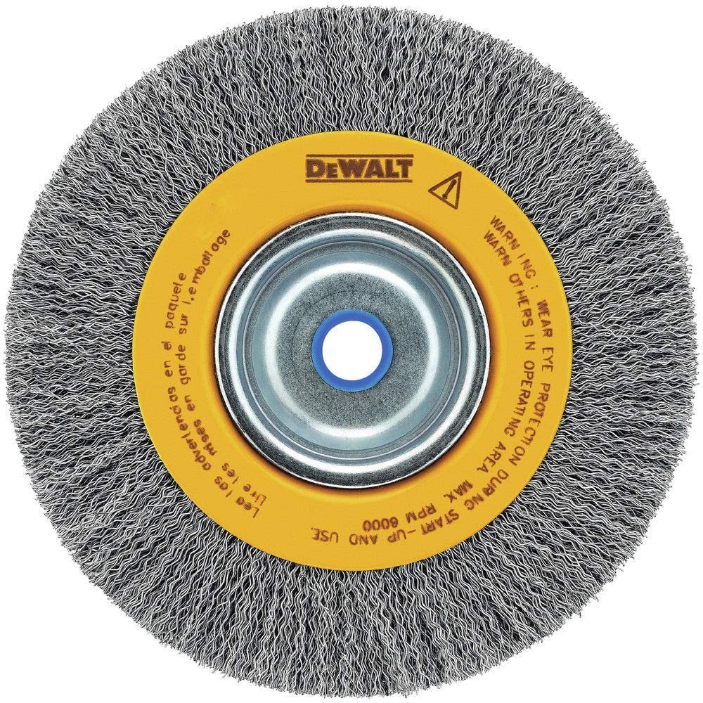 DEWALT Wire Wheel for Bench Grinder, Crimped Wire, 8-Inch (DW4906)..
