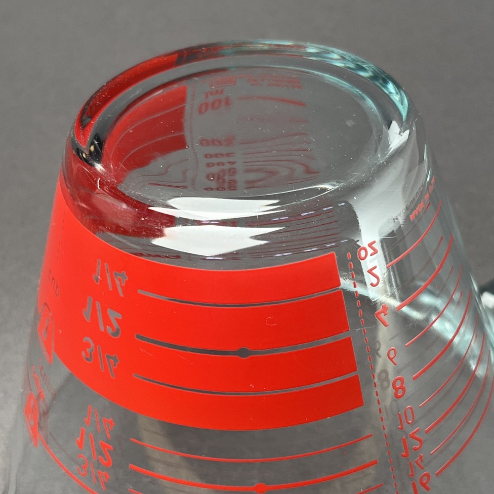 PYREX Measuring, 2 Cups, 16 oz, 500 mL, Red Reverse Read Inside