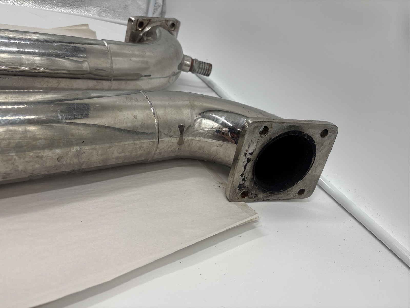 Stainless Exhaust Tail Pipe Risers Set shotgun marine