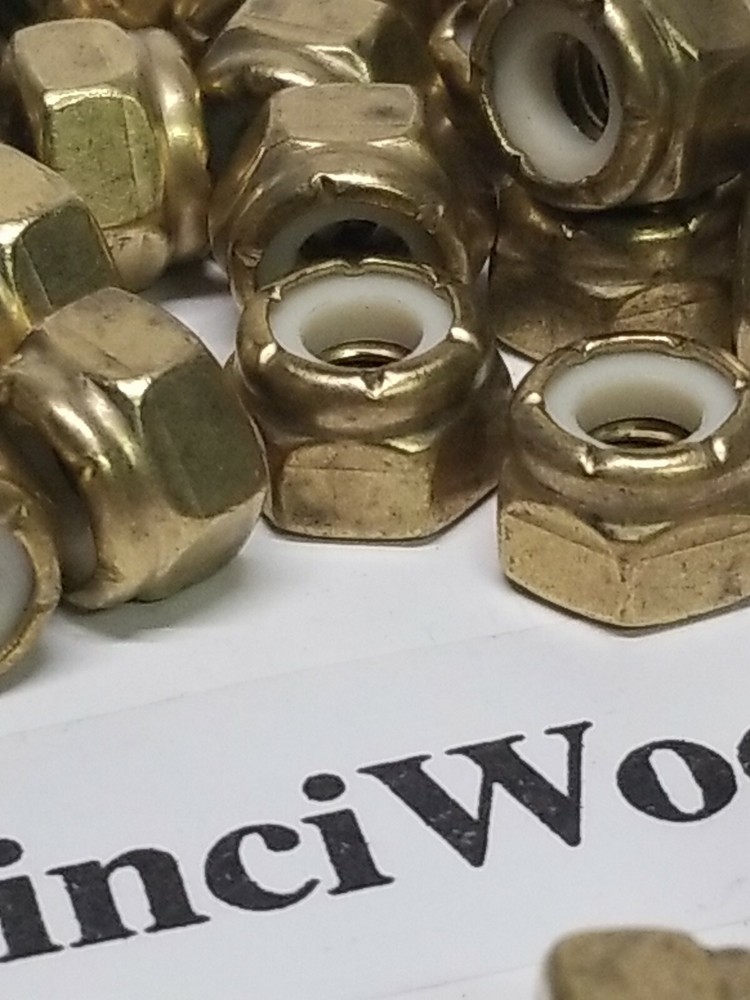 1/4-20 Brass Nylon Insert Lock Nut, Solid Brass W/ Nylon Quantity (25) pieces.