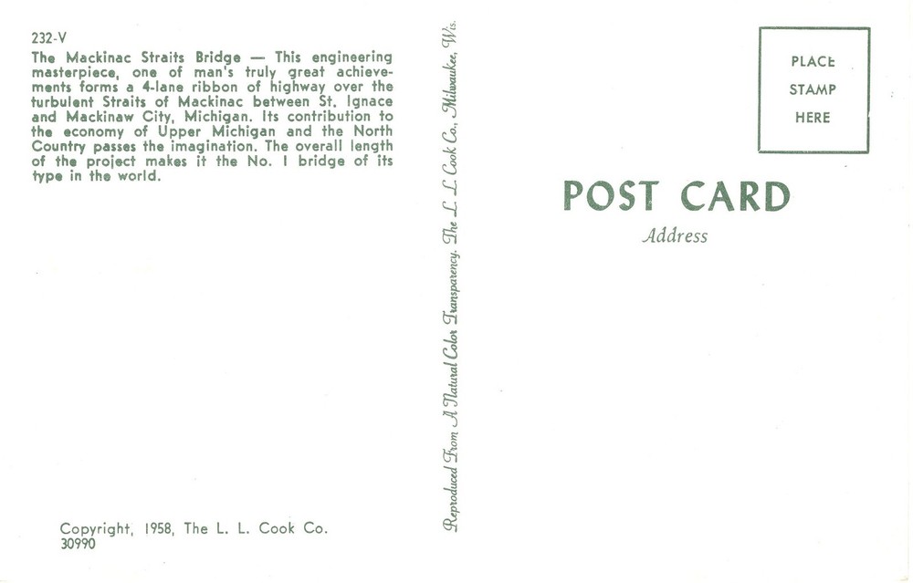MACKINAC STRAITS BRIDGE, MI - PC4581