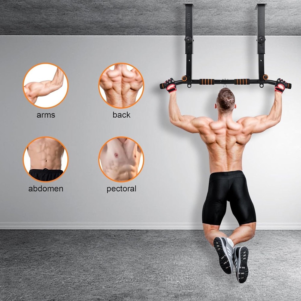 Height Adjustable Pull Up Bar Heavy Duty Pull Up Bar BarMount Ceiling Mount