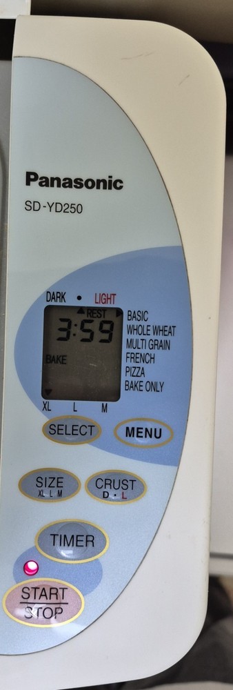 Panasonic SD-YD250 Automatic Bread Maker Machine Control Panel Works OEM Used