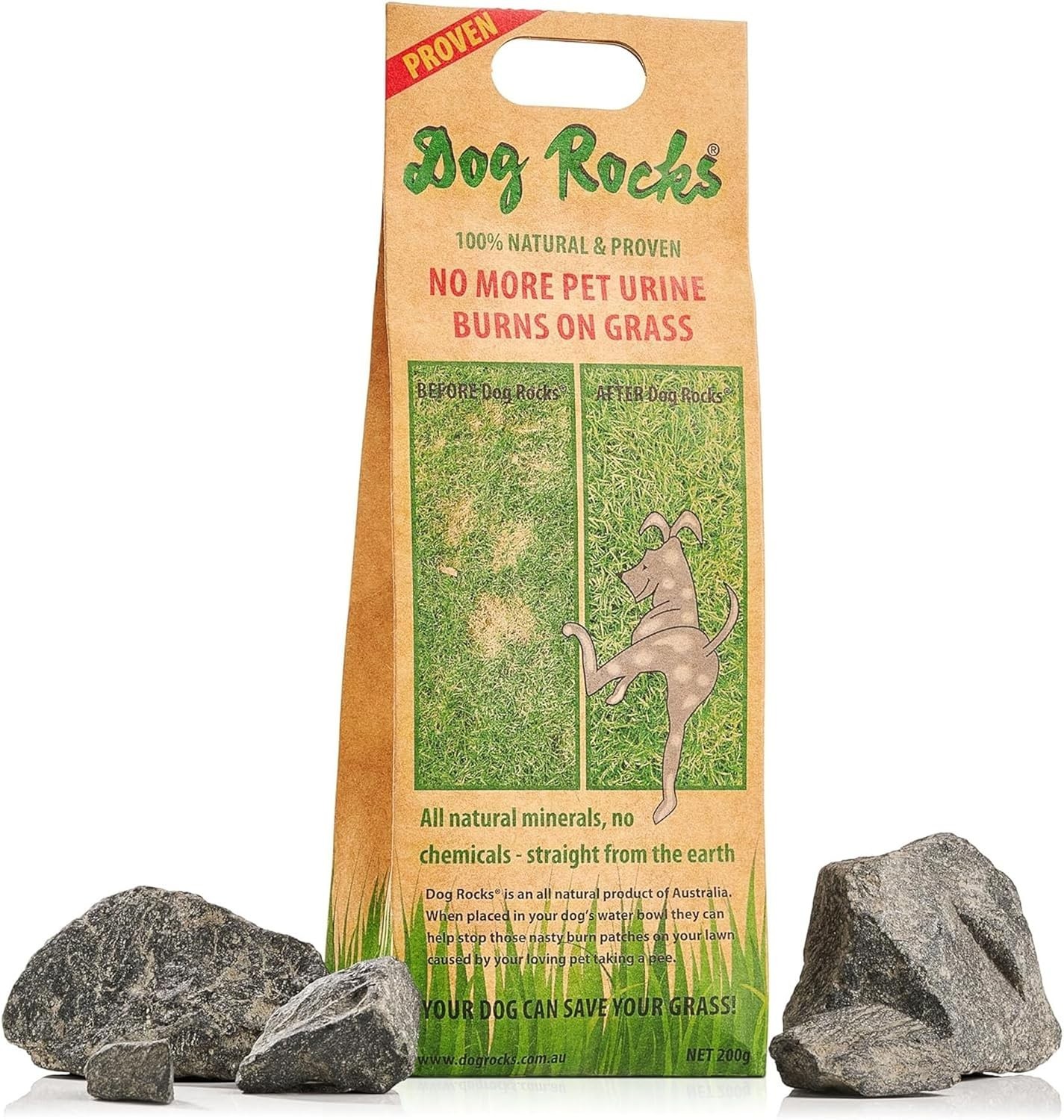 Dog Rocks for Urine Burning Grass  200g - Made in Australia