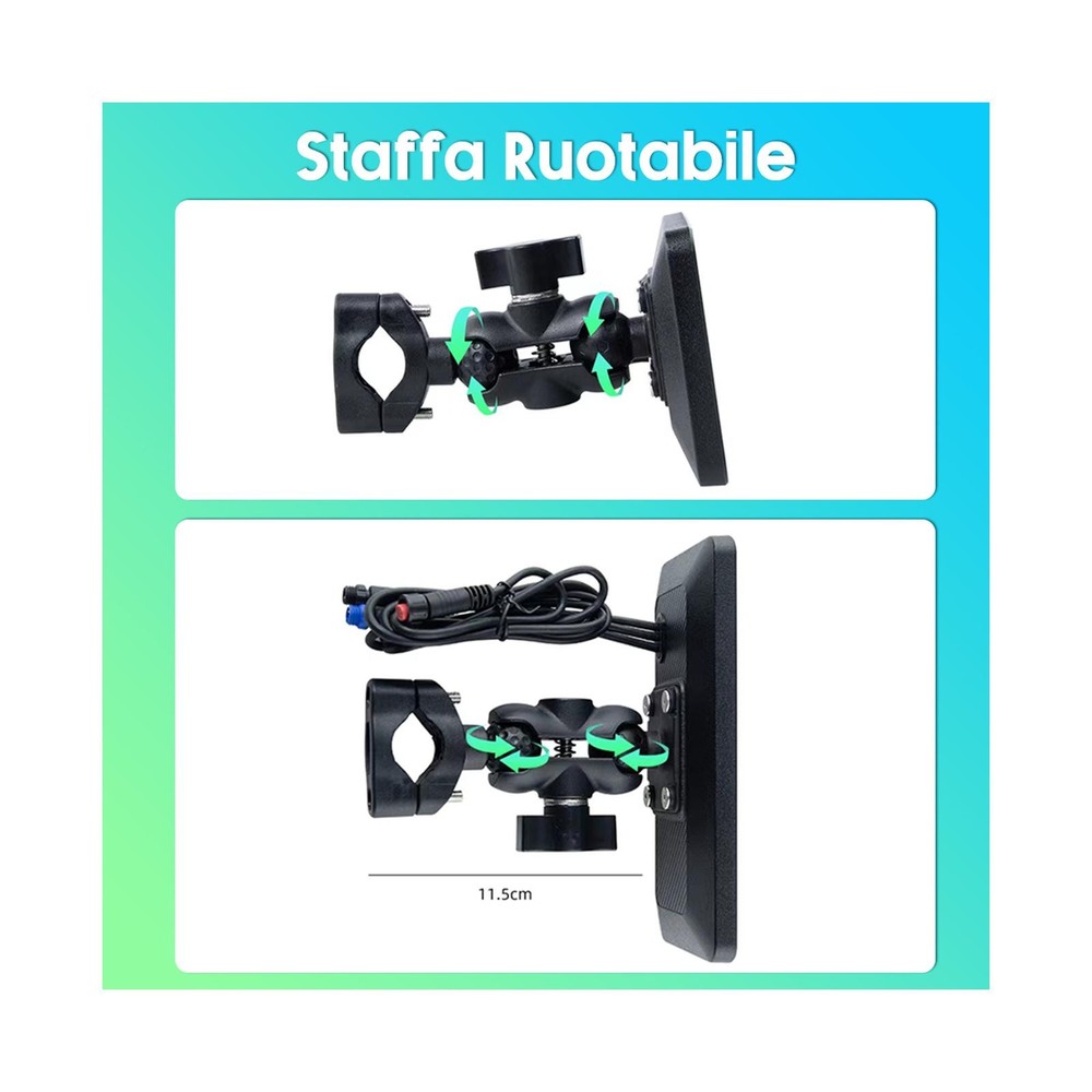 Motorcycle GPS Navigation Wireless Portable Carplay/Android Waterproof