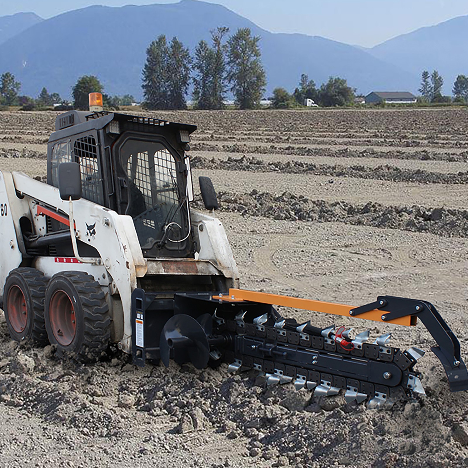 Wolverine 48" Skid Steer Loader Hydraulic Trencher Attachment 8" W TCR-12-48H US