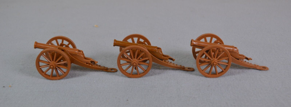 Marx 54mm Civil War Cannons Tan