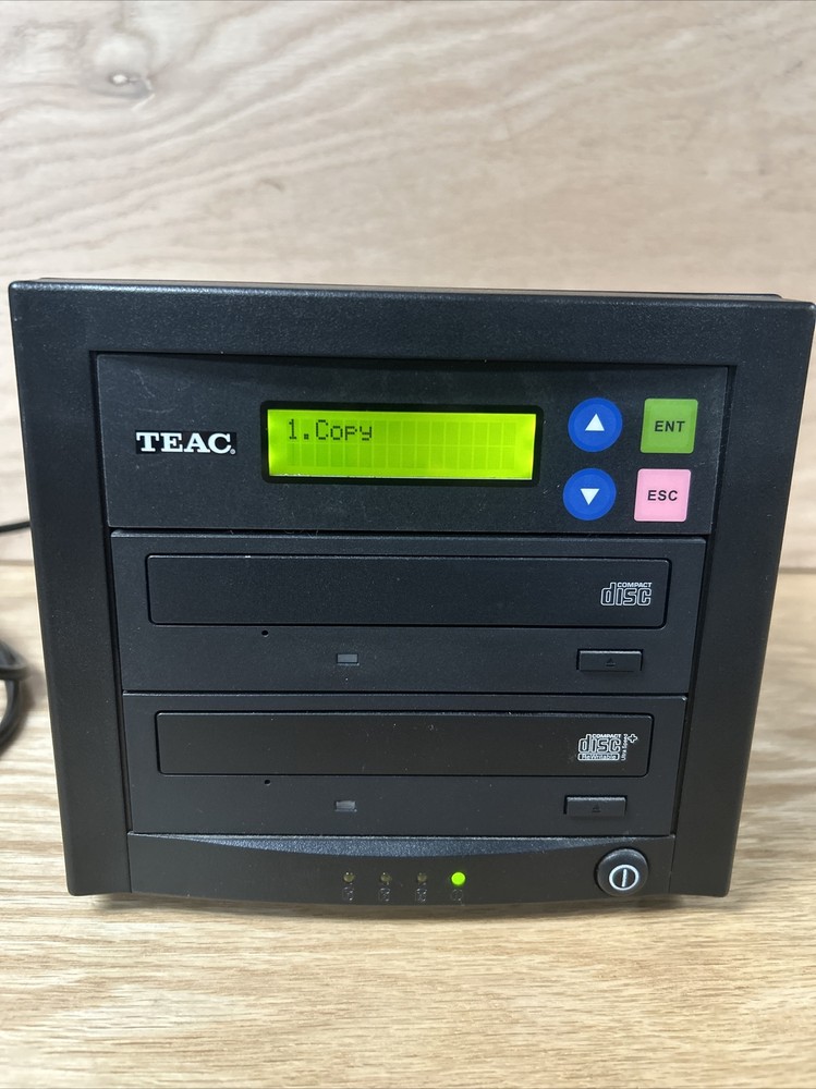 TEAC 1X1 Stand Alone Black Buffer Memory 16x CD Duplicator Model CDW-D11 Tested