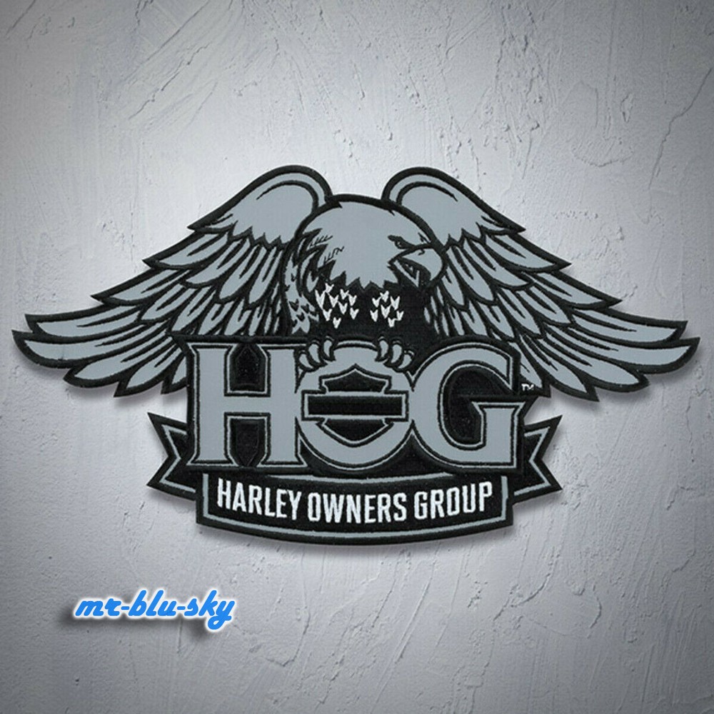 Small Reflective Eagle Patch ~ Harley Davidson Owners Group H.O.G.