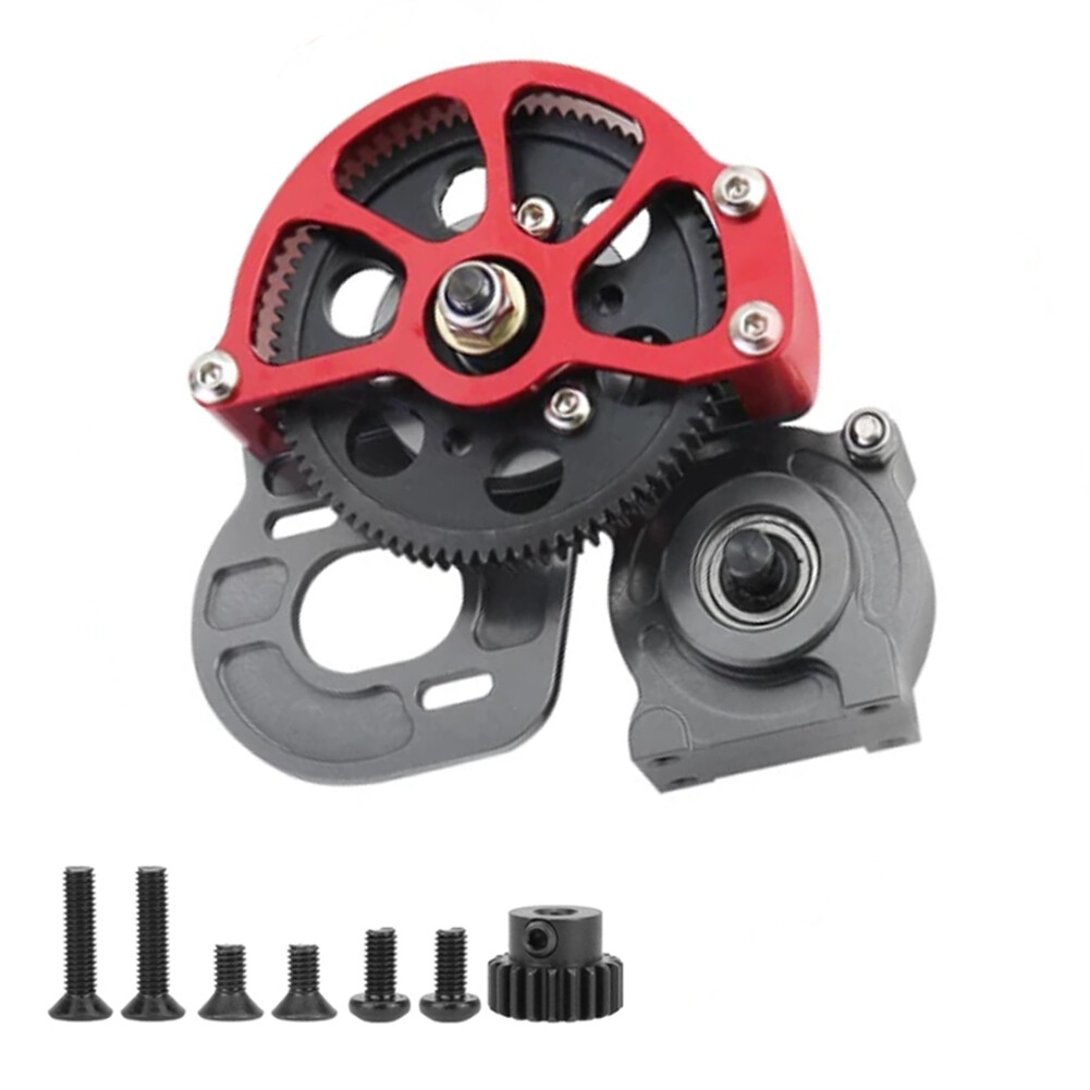 RC Car Transmission Case Gearbox Gear Upgrade Assembled for 1:10 SCX10 II 90047