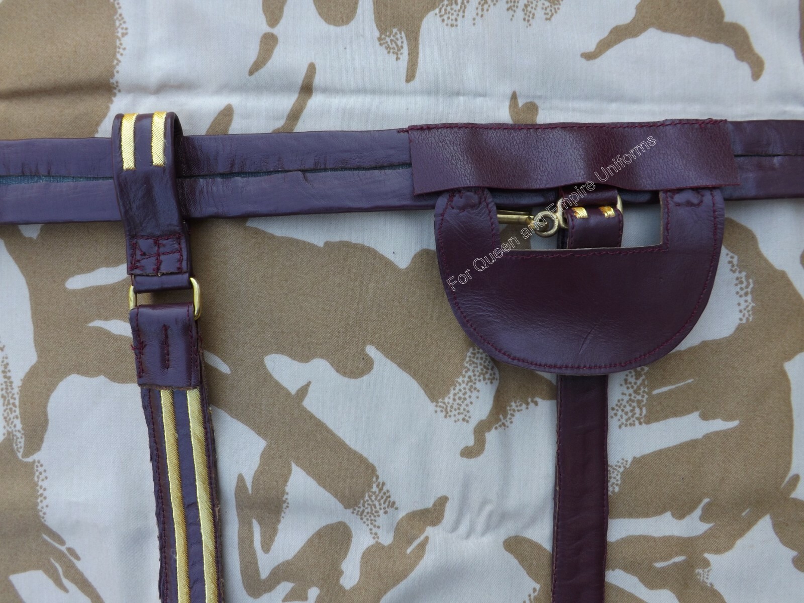 Repro Victorian Royal Engineer Officer Sword Belt. Large size.